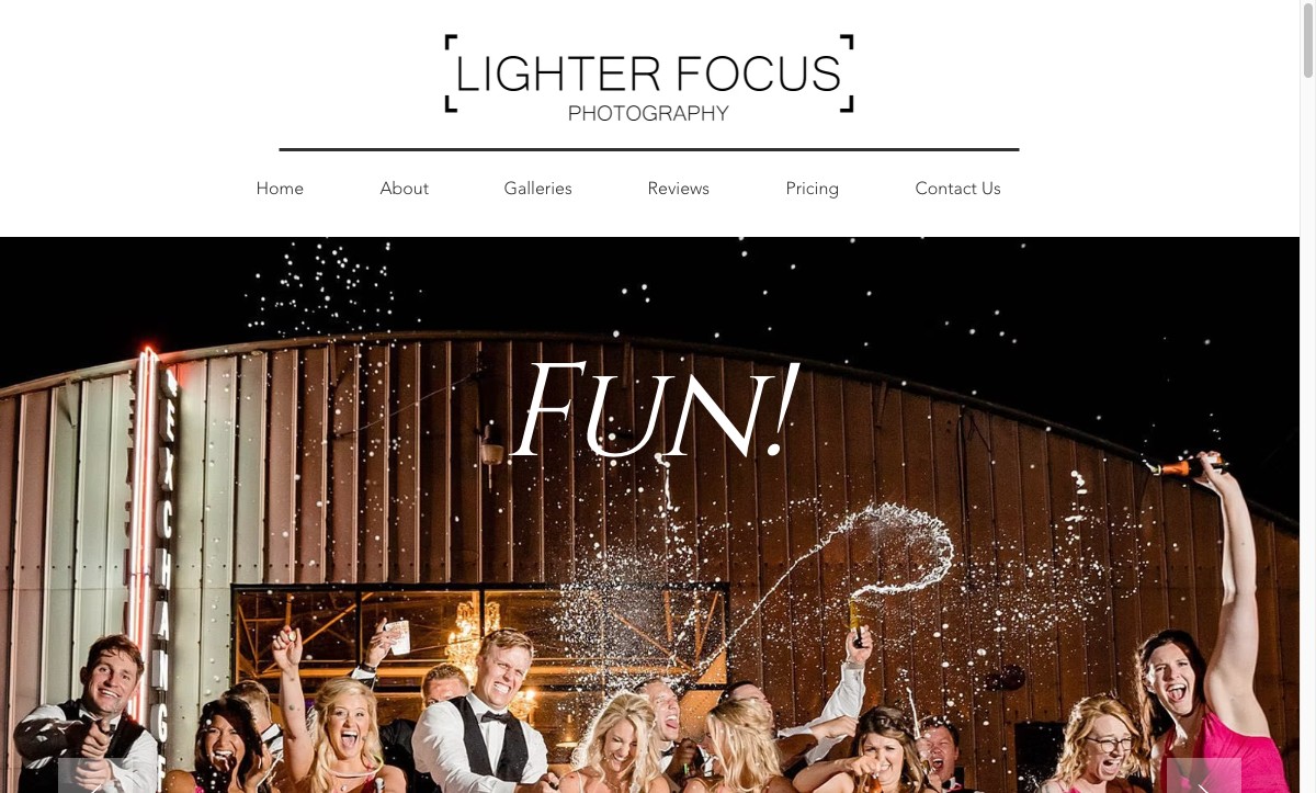 Lighter Focus Photography website
